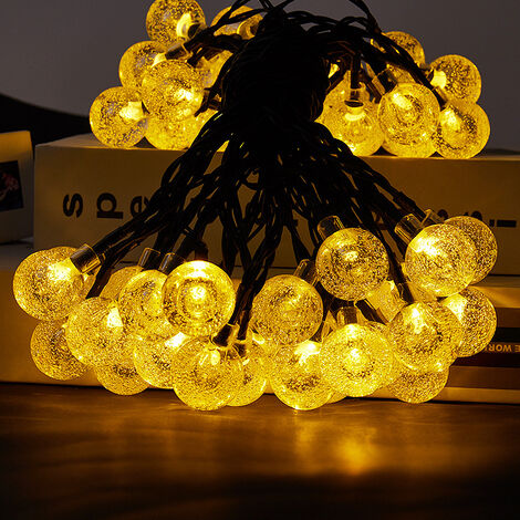 Guirlande Lumineuse à LED, à Piles, 20 Globes à Bulles Décoratifs