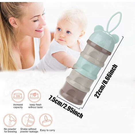 Distributeur de lait en poudre pour bébé à 4 niveaux Portable