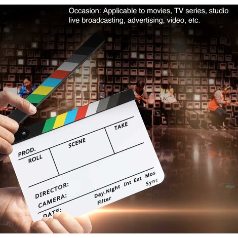 Clap Cinéma Professionnel pour TV Film 30cm x 25cm 