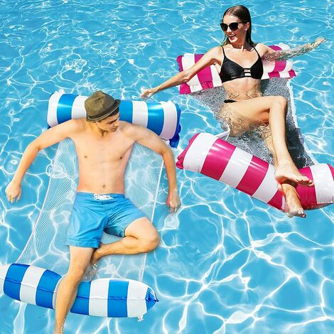 Hamac gonflable flottant pour piscine, matelas à air inclinable