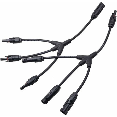 1 paire de connecteurs d'adaptateur de branche Y MC4 M / M / F et