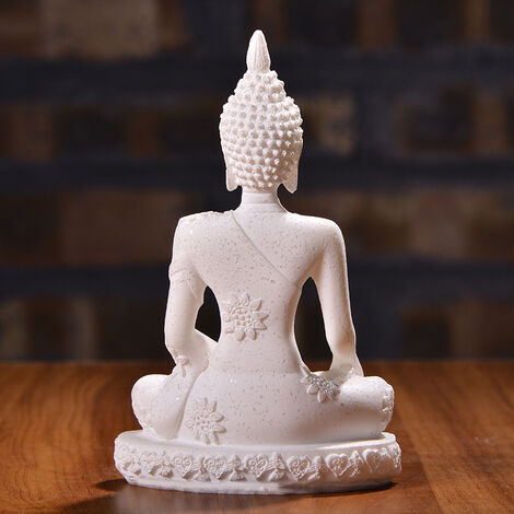 Méditer Statue de Bouddha assis Sculpture Figurine Artisanat Pour