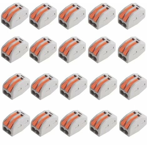 KZQ 60 pièces Connecteurs électriques avec levier de commande,30pcs 2  entrées, 20pcs 3 entrées,10pcs 5 entrées