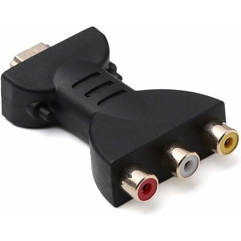 Adaptateur HDMI vers RCA, connecteur mâle HDMI vers 3 RCA femelle  adaptateur convertisseur vidéo AV pour