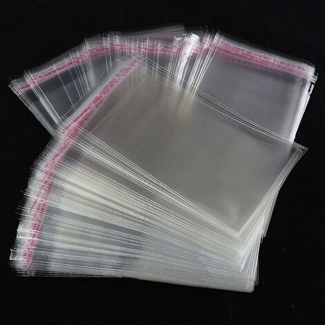 Lot de 200 sachets Transparents en cellophane Plastique avec