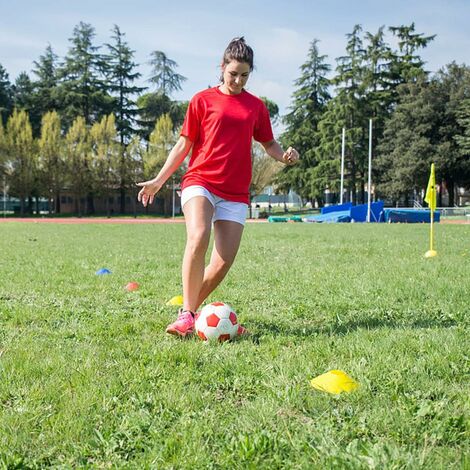 Cônes d'entraînement de football flexibles avec sac en filet, idéal pour le  football, le basket