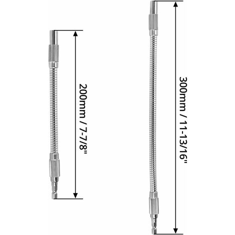 Perceuse D'extension Flexible,extension De Foret Flexible,tige Souple  Hexagonale,rallonge De Tournevis Flexible,arbre Flexible Visseuse,300mm  Tige De