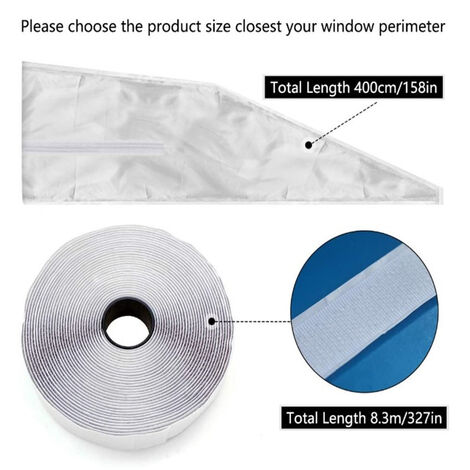 4M Joint de Fenêtre Kit De Calfeutrage Pour Climatiseurs Tissu De