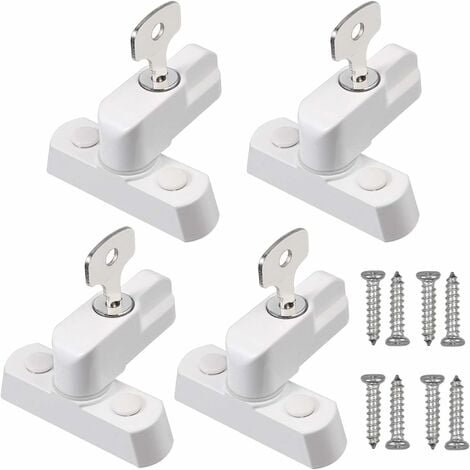 4PCS Fenêtre Serrures de restricteur pour fenêtre UPVC