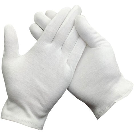 12 Paires de Gants de Protection en Coton Blanc Doux et Fin, Utilisés pour  Tester Les