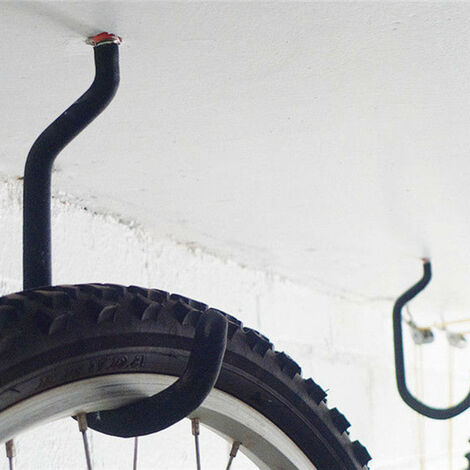 Crochet vélo à fixer au plafond 10cm 2 pièces