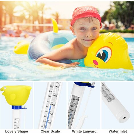 Thermomètre pour piscine, thermomètre flottant pour piscine, indicateur  numérique de la température de l'eau avec ficelle pour spa, étang, bain