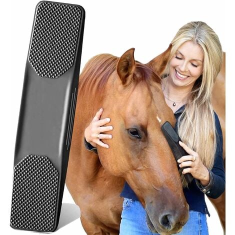 Peigne de Massage Pour Chevaux, Brosses de Toilettage, Massage et Soin  Brosse de Toilettage 6 en 1 (Noir)