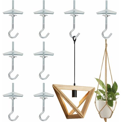 10 pièces - Set de crochets de plafond M4 - Crochets de plafond en acier au  carbone