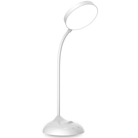 Lampe de bureau blanche pliable et sans fil à emmener partout - lampes -de-bureau.com