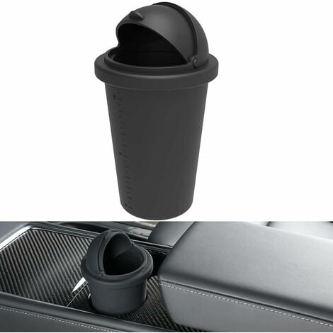 Voiture poubelle de voiture en silicone avec couvercle pour porte