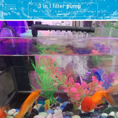 Filtre multifonction 3 en 1 pour Aquarium, pompe à eau, réservoir