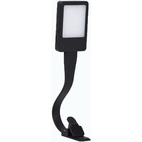 Lampe de lecture avec pince pour livre - 3 niveaux de luminosité réglables  - Rechargeable par USB - Lampe de lecture à 360 ° - Flexible pour une  utilisation nocturne，