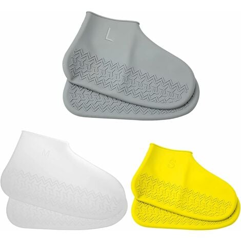 5 paires de surchaussures lavables Housse de chaussure antidérapante  réutilisable Pantoufle antidérapante avec flanelle pour la maison