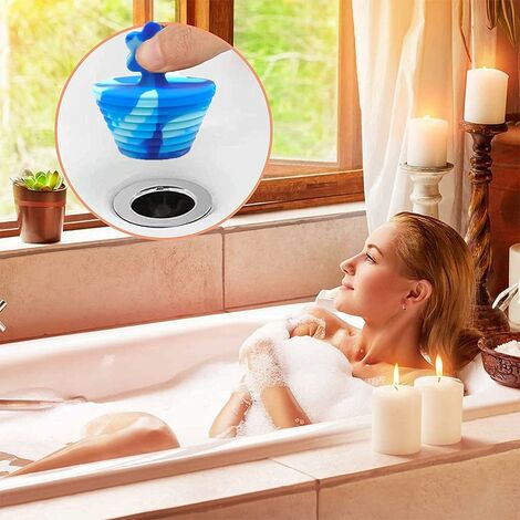 2pcs Bouchon de baignoire Universel Baignoire Bouchon Baignoire Lavabo  Drains Baignoire Drain Bouchon de drain