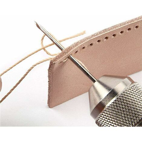 Kit de poinçon en cuir 4 en 1 poinçon en ébène poignée poinçon pour tissu  de cuir bricolage artisanat à la main réparation de couture