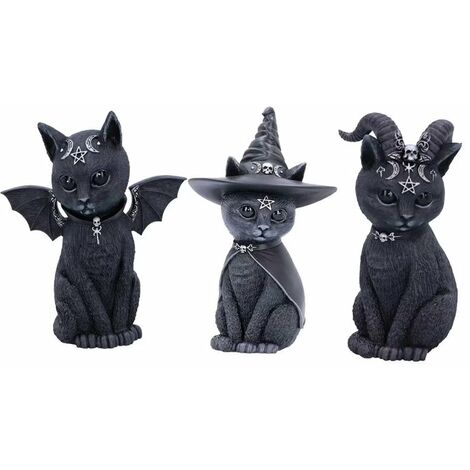 Grande Figurine chat MALPUSS de 24 cm avec des ailes de chauve-souris