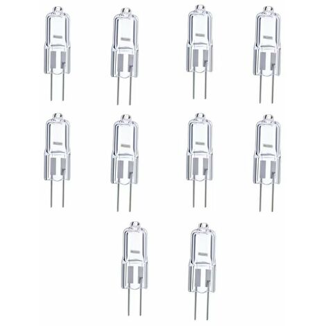 Ampoule halogène G4 JC, 20 W, transparent, T3 JC type, ampoule halogène à  deux broches de 12 V, ampoule JC de 20 W (paquet