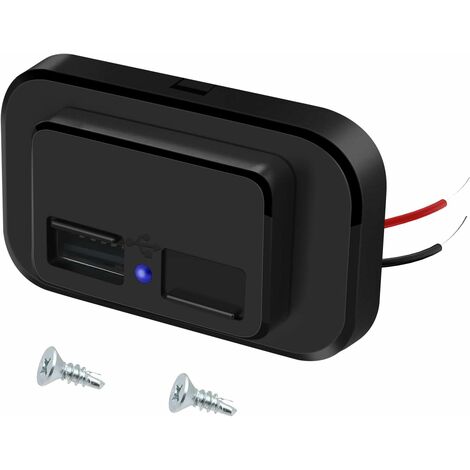 Prise de chargeur de voiture USB 12V-24V, double Port USB