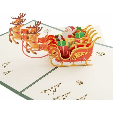 3D Pop Up Cartes de Noël 3D Cartes de Voeux Cartes Cadeaux de Noël