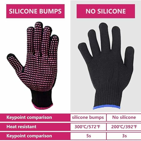 Gants résistants à la chaleur avec double face en silicone, 2 gants  professionnels résistants à la