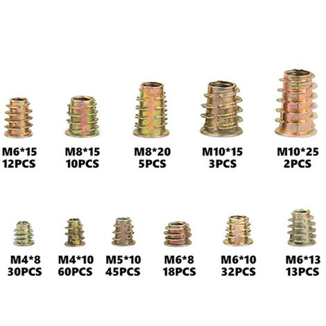 EJ.life insert fileté M5 10 pièces inserts filetés outils de