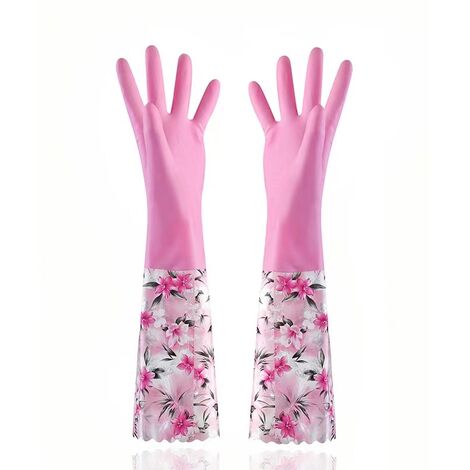 Gants ménage latex rose S Delta plus