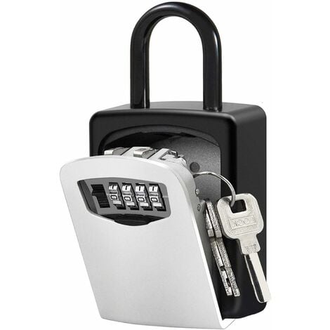 Boîte à clés sécurisée, lot de 10, code à 4 chiffres, crochet anse