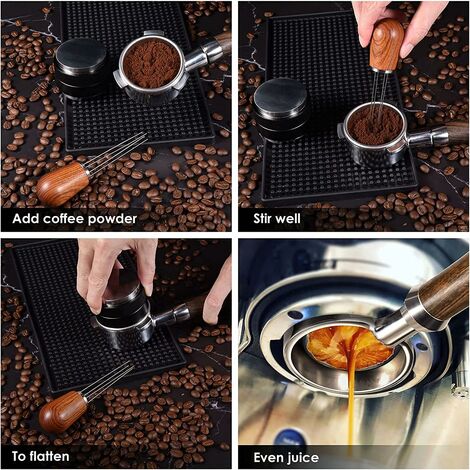 Outil pour mélanger le café moulu, mélangeur à café expresso, distributeur  d'aiguille à café, niveau