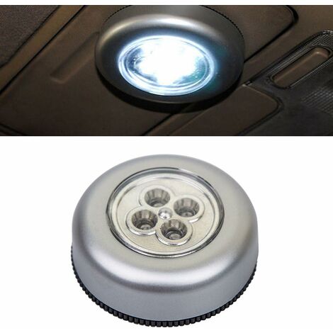 4 LED sans fil de lumière de nuit à piles bouton tactile lampe Stick-on  lumière