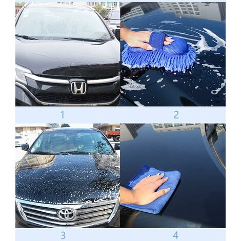 Éponge de nettoyage en microfibre pour voiture, Éponge de voiture, Gant  de lavage