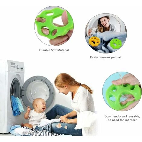 Boule à linge magique réutilisable pour machine à laver, brosse anti- peluches, sèche-linge pour animaux