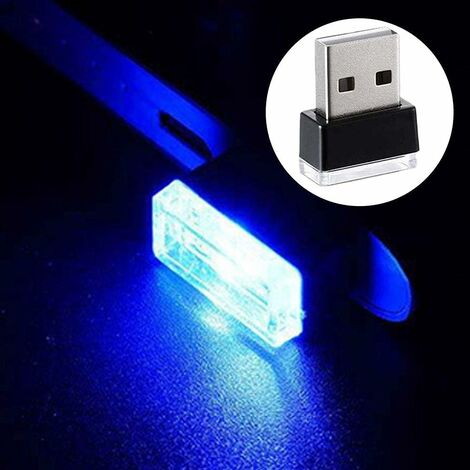 Mini lumières ambiantes USB colorées pour voiture, flash LED