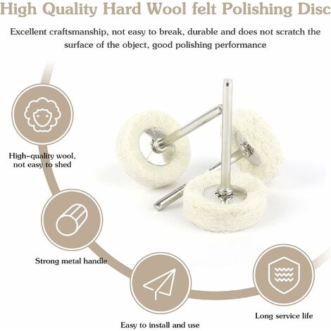 Roue de polissage en laine douce et durable meubles oxyde acier