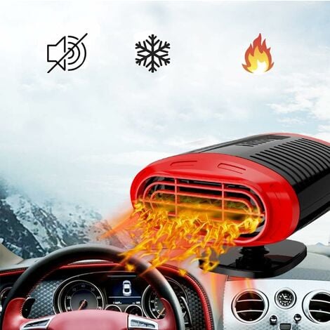 Chauffage de voiture portable, Dégivreur de radiateur de ventilateur de  voiture 2-en-1 Chauffage de voiture et ventilateur de refroidissement, 360