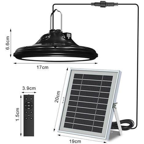 100Leds 1200LM Lampe Solaire Extérieur Intérieur,3 Mode Lampe