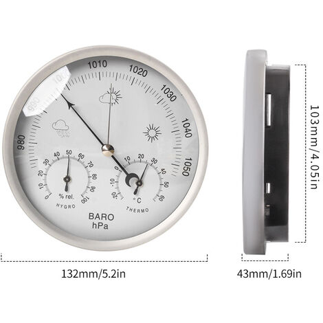 Station météo analogique avec horloge radiopilotée