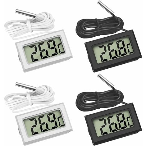 SL.GT Mini Digital LCD Thermomètre Température avec Sonde de Température  Capteur Testeur(4pcs)