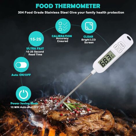 AMIR Thermometre de Cuisson, Thermomètre de Cuisine Numérique