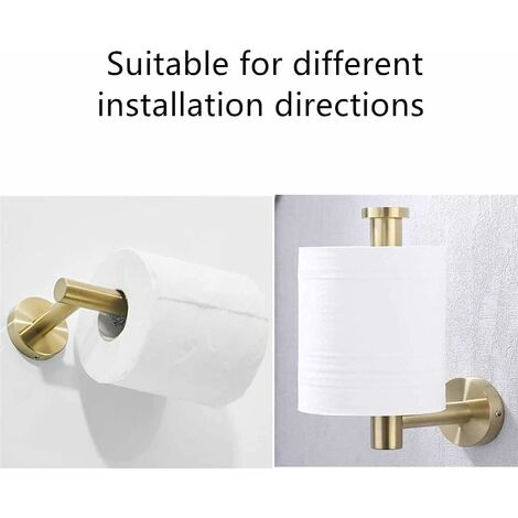 Porte Papier Toilette, Support Papier Rouleau sans Percage Derouleur Papier  WC,Starlight Colle Auto-adhésive et