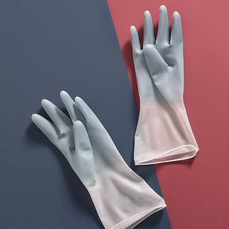 1 paire de gants de nettoyage en caoutchouc - bleu foncé - lavage