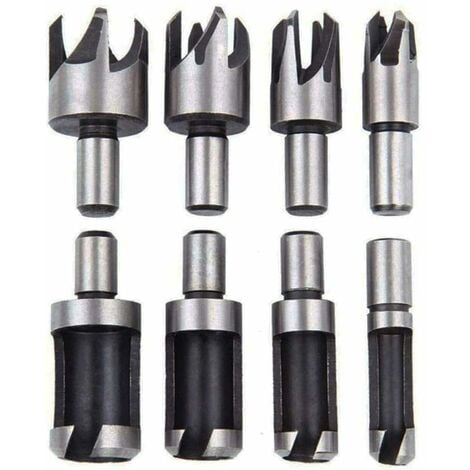 4pcs Fraise à Bouchonner Mèche de Bois en Acier au Carbone pour