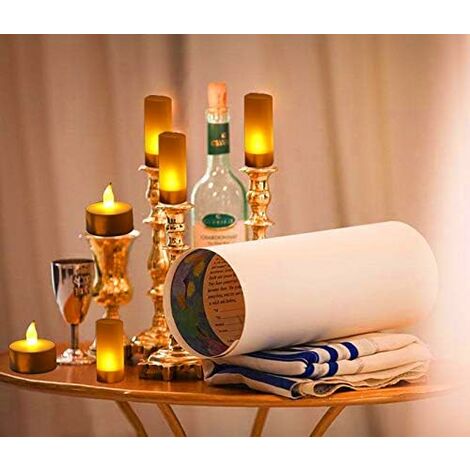 24 Paquet de bougies votives sans flamme, fausse bougie électrique  vacillante sans flamme