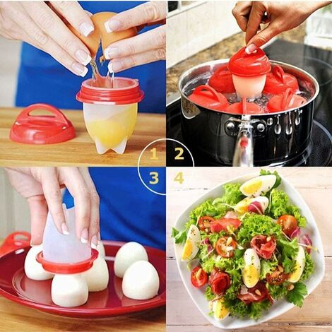 ChaudièRe à Oeufs 6 Pcs Cooker Easy Eggs Oeufs Pocheuse Silicone