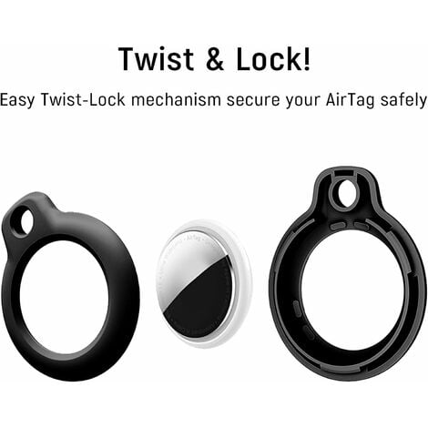 Protection en silicone avec attache porte-clé pour AirTag - mauve